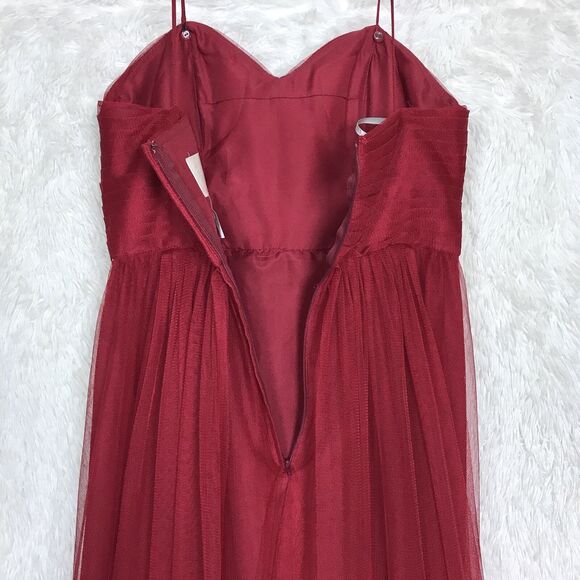 Watters Wtoo Infinity Bobbinet Bridesmaid Dress Claret Red Style 852 Womens 12 - Picture 7 of 11